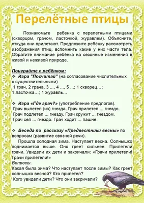 С ЮГА ПТИЦЫ ПРИЛЕТАЮТ…