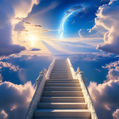 Лестница В Небо — стоковые фотографии и другие картинки Рай - Рай, Облако,  Небо - iStock