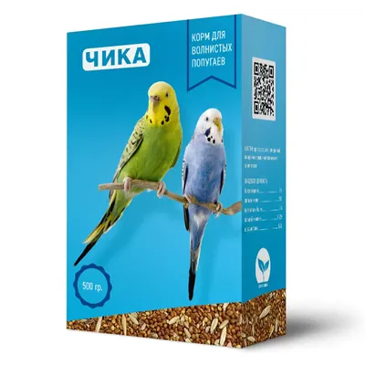 Корм для волнистых попугаев, зерновая смесь, 800 г. MIKIMEALS.