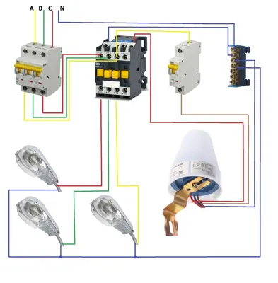 Схема подключения фотореле через магнитный пускатель. | Наколенники,  Полезные советы, Мастерская
