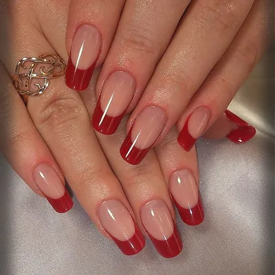 Маникюр № 204 - фото рисунков на ногтях 2015 | Nail art designs, Elegant  nails, Red nails