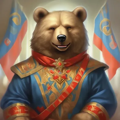 Купить флаг России с медведем