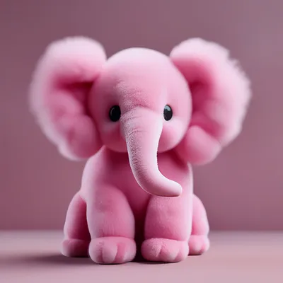 Милый пушистый розовый слон» — создано в Шедевруме