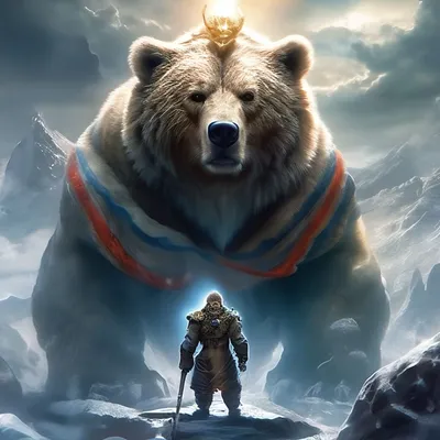 Русский медведь охраняет весь Мир,» — создано в Шедевруме