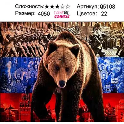 Футболка «Русский Медведь» чёрная мужская купить