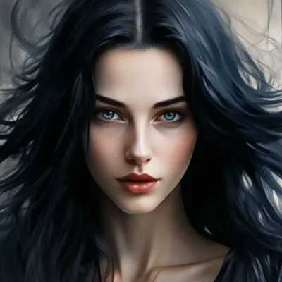 Девушка с черными волосами стоковое изображение. изображение насчитывающей  модель - 99284063