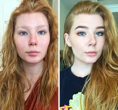 16 девушек показали, как преображается лицо после макияжа «без макияжа» /  AdMe