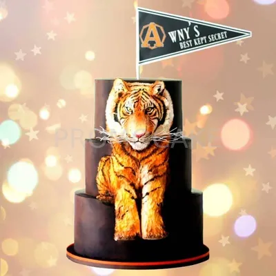 Торт с тигром на новый год — купить по цене 900 руб/кг | Интернет магазин  Promocake Москва