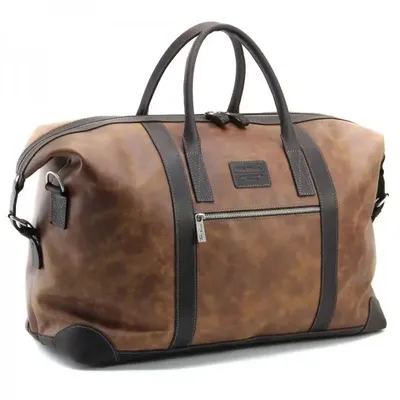 Дорожная сумка саквояж ANTAN коричневая с наплечным ремнем - купить с  доставкой по выгодным ценам в интернет-магазине OZON (152040303)