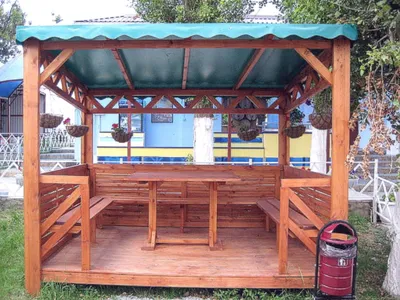 Деревянный домик беседка Кузнечик-1 купить в магазине Непоседа по цене  производителя