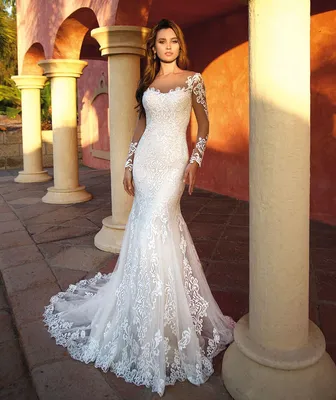 Самые красивые платья в мире 2018-2019 (50 фото) | Mermaid wedding dress,  Lace mermaid wedding dress, Sheer wedding dress