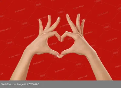 Сердце из пальцев рук. знак любви. Stock Illustration | Adobe Stock