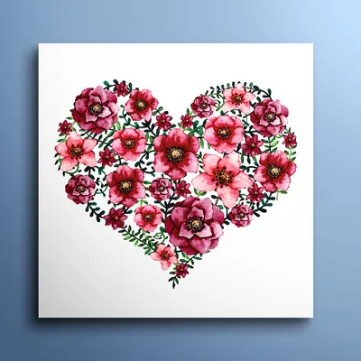 Купить сердце из цветов в Минске - магазин Artbuket.by