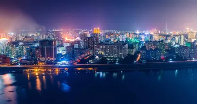 Сеул Северная Корея ночью с огнями, река, Каннам гу, архитектура фон  картинки и Фото для бесплатной загрузки