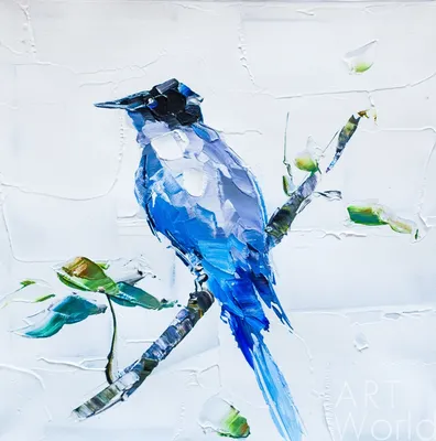 Купить картину Синяя птица в Москве от художника Эльф Светлана
