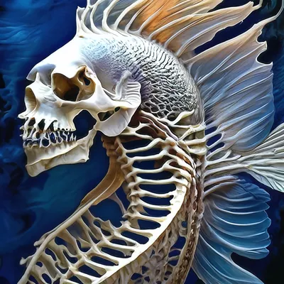 Скелет Рыбы-Ежа / фугу :: рыба-еж :: скелет :: рыба / смешные картинки и  другие приколы: комиксы, гиф анимация, видео, лучший интеллектуальный юмор.