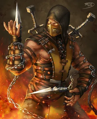Mortal Kombat X Scorpion Hooded Leather Jacket - Hit Jacket