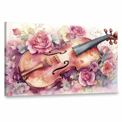Набор для вышивки «Цветы и Скрипка» | AliExpress