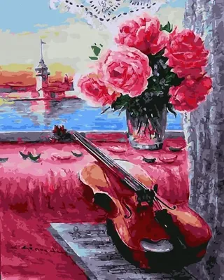 Цветы в скрипке, внутри скрипки …» — создано в Шедевруме
