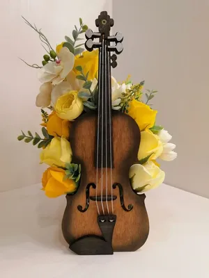 Фото скрипки с цветами 67 фото