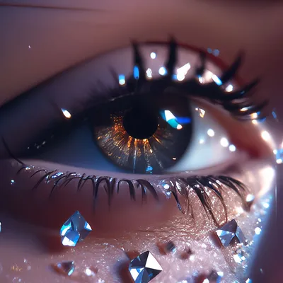 Девушка слезы на глазах ,сверкание …» — создано в Шедевруме