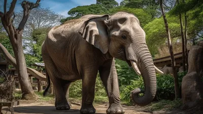 Большой африканский слон с длинными бивнями Кения, Африка Стоковое  Изображение - изображение насчитывающей длиной, еда: 97409249