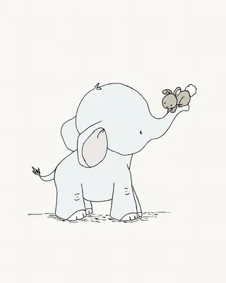 Рисунок слона в интернет-магазине Ярмарка Мастеров по цене 8000 ₽ – T6EA4RU  | Картины, Москва - доставка по России