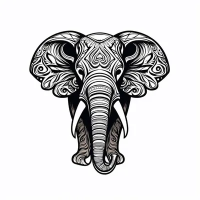 рисованной слон в мультяшном стиле каракули PNG , милый слон, иллюстрация  слона, мультфильм слон PNG картинки и пнг рисунок для бесплатной загрузки