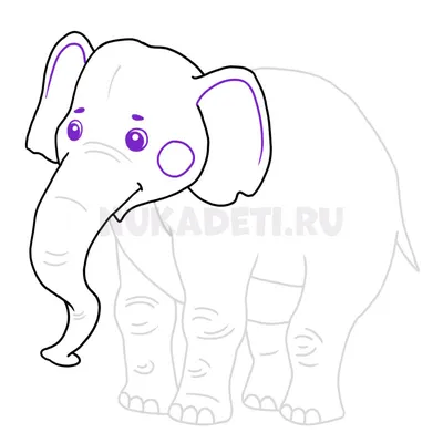 Рисунок слона со словом слон на нем | Премиум Фото