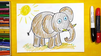 Рисунок слона из иллюстраций искусства карандаша для разработки Стоковое  Фото - изображение насчитывающей печать, вытравливание: 179123862