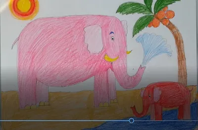 Рисунок доброго красивого слона в …» — создано в Шедевруме