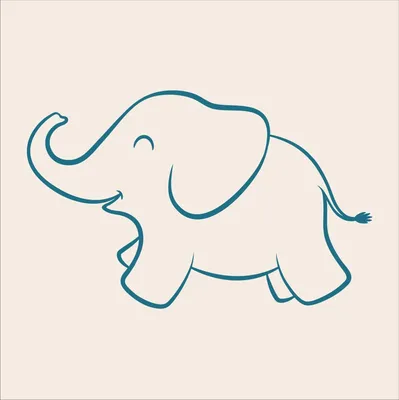 мультяшный слон на белом фоне PNG , обожаемый, живая природа, комикс PNG  картинки и пнг рисунок для бесплатной загрузки