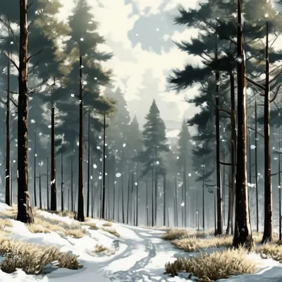 Красивые сосны в лесу в снежный зимний день :: Стоковая фотография ::  Pixel-Shot Studio