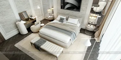 Дизайн интерьера спальни \"Спальня в частном доме, 18 м2, стиль Прованс\" |  Портал Люкс-Дизайн.RU