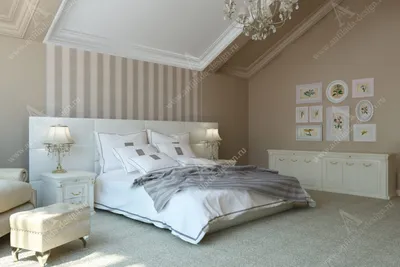 Утонченная гостевая спальня в стиле неоклассика ⋆ Студия дизайна элитных  интерьеров Luxury Antonovich Design