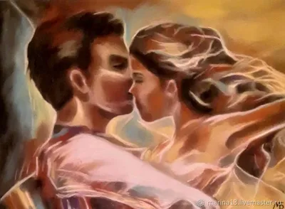 Картина \"Поцелуй\". Влюбленные, страсть, любовь в интернет-магазине Ярмарка  Мастеров по цене 4000 ₽ – IRHCJBY | Картины, Самара - доставка по России