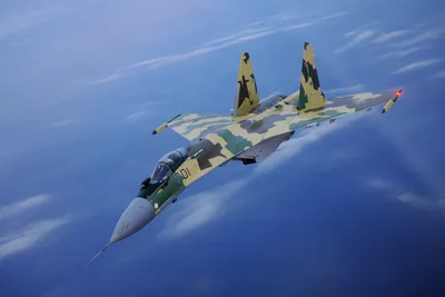 Русский истребитель Су-35 в воздухе - обои для рабочего стола, картинки,  фото
