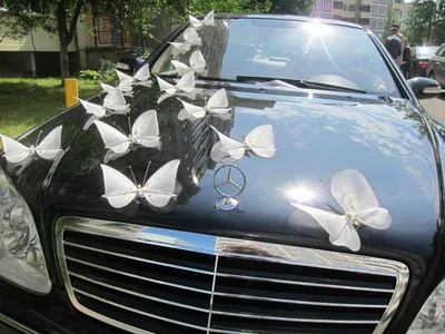 Вариант украшений для свадебного авто №57, украшение авто на свадьбу в  Великом Новгороде