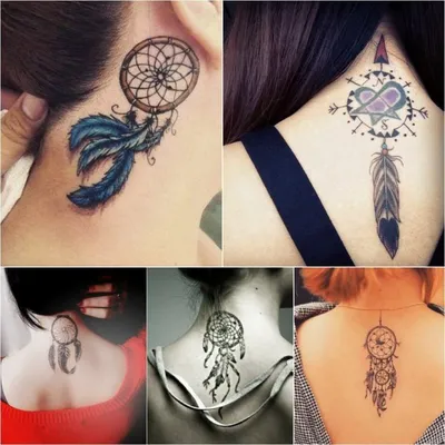 Тату ловец снов - Тату ловец снов на шее - Татуировка ловец снов на шее |  Neck tattoo, Tattoos for women, Tattoos for women small