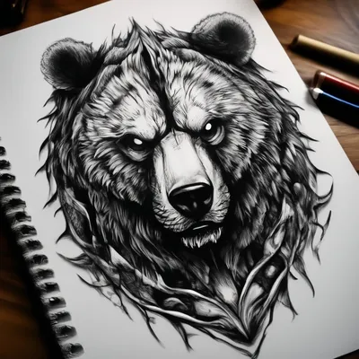 тату эскизы \"Медведь\" - VeAn Tattoo