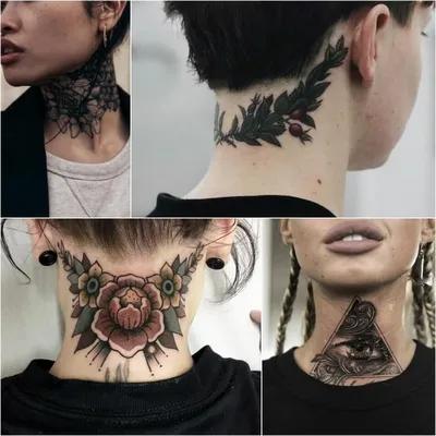 Идеи мужских тату на шее - фото - VeAn Tattoo