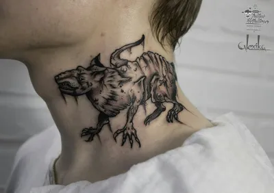 Идеи мужских тату на шее - фото - VeAn Tattoo