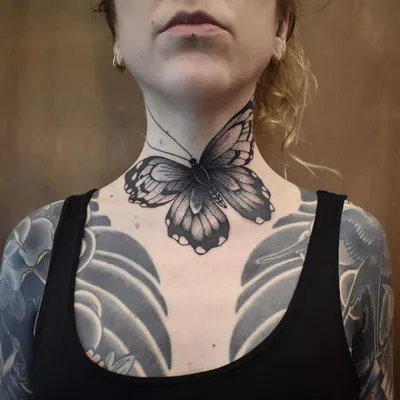 Татуировка женская графика на шее узор - мастер Мария Котова 6120 | Art of  Pain