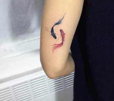Татуировка зодиак Рыбы: символика, стили и описание - tattopic.ru