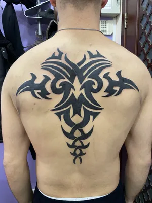 Татуировка мужская трайбл на плече узор 3246 | Art of Pain
