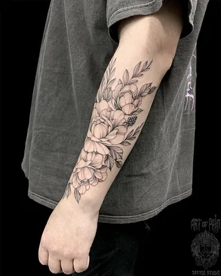 Временная татуировка, переводная тату, цветы, пионы, розы- купить по  выгодной цене в интернет-магазине OZON (492878576)