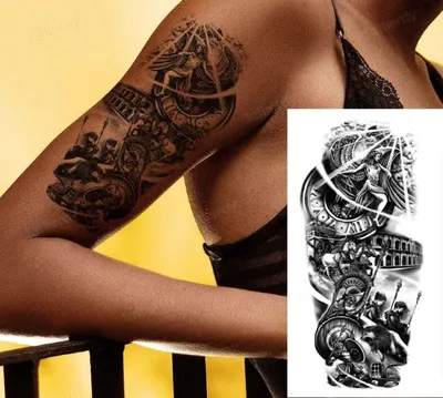 Татуировка на тело чёрная \"Воин\" 21х15см Прочее купить недорого в  Сыктывкаре - интернет-магазин косметики и парфюмерии EDEN cosmetics
