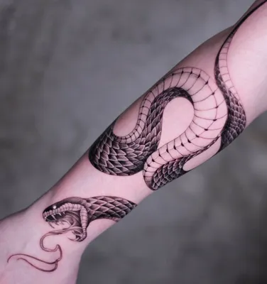 Тату Змея - фото, эскизы татуировки Змея, значение | Сделать тату Змея в  СПб - Art of Pain