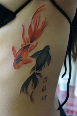 Тату золотая рыбка. Golden fish tattoo. | Тату, Татуировки, Золотая рыбка