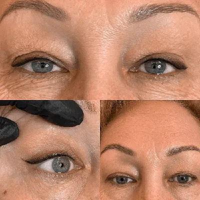 Татуаж глаз (век) в Выхино и Новогиреево, перманентный макияж стрелок и  межреснички - фото до и после, отзывы - Brows Zone